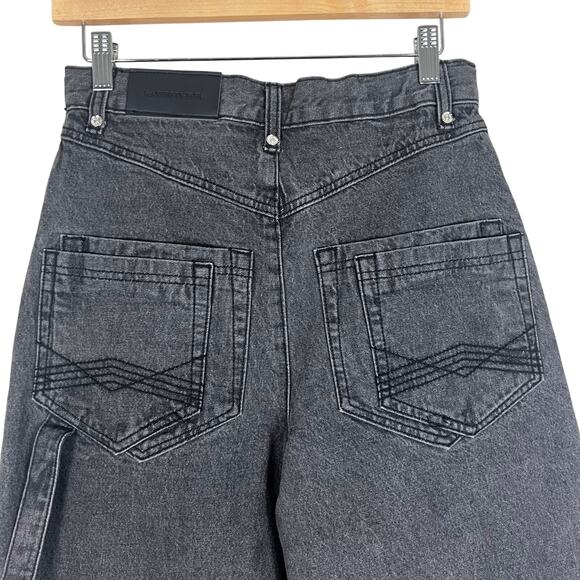 Maniere De Voir NWT Washed Black Cargo Balloon Fit Jeans - Picture 7 of 8